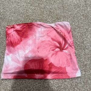 SHEIN Pink Floral Mini Skirt